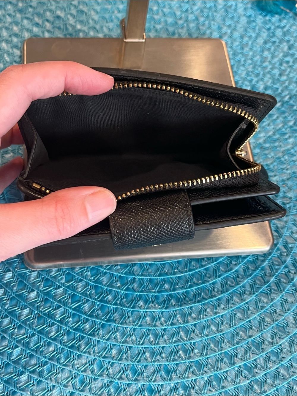 Coach Compact Black Wallet - Picture 7 of 13